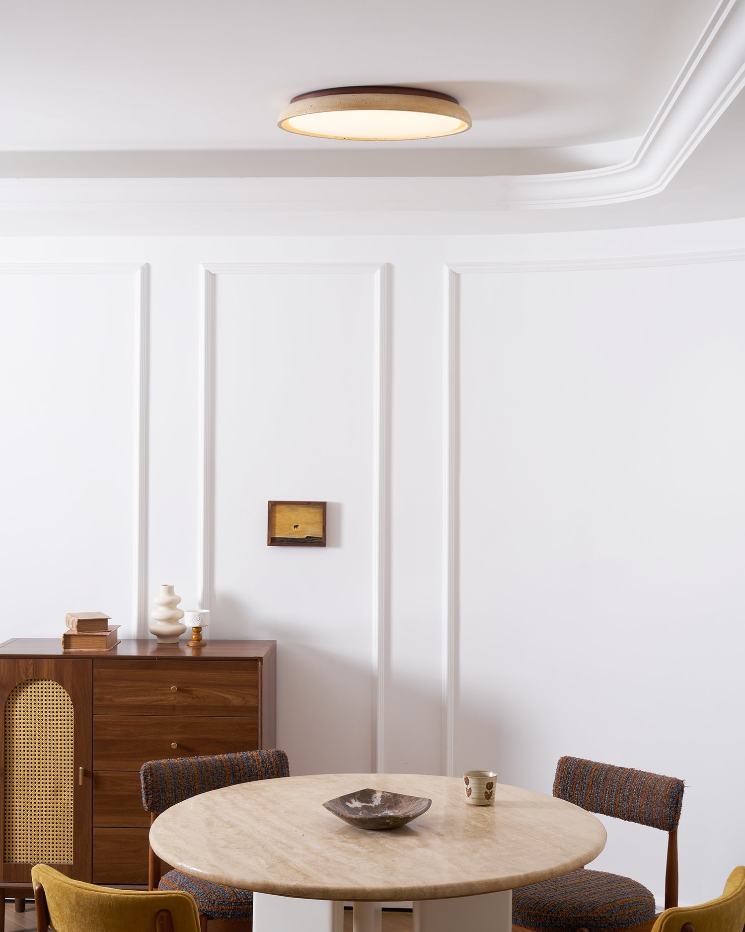 Lampada da soffitto Celeri in travertino