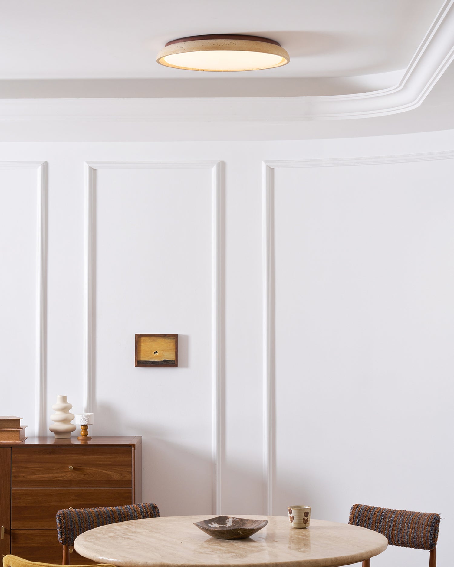 Lampada da soffitto Celeri in travertino