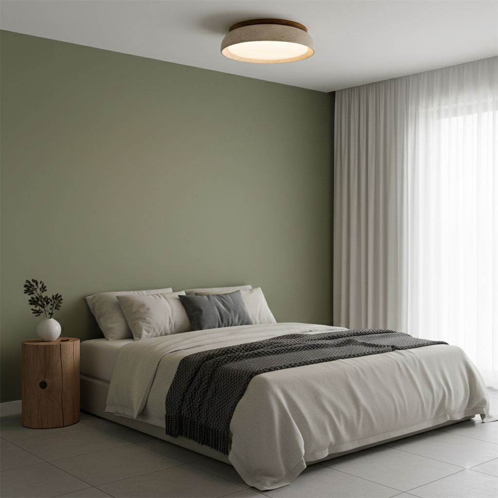 Lampada da soffitto Celeri in travertino