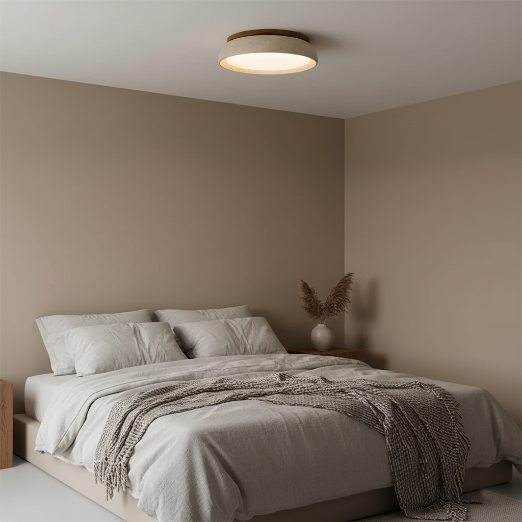 Lampada da soffitto Celeri in travertino