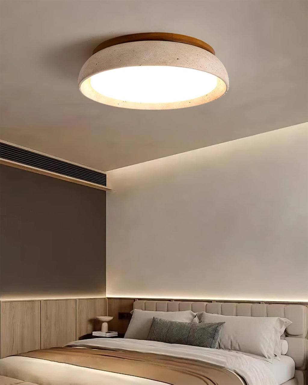 Lampada da soffitto Celeri in travertino