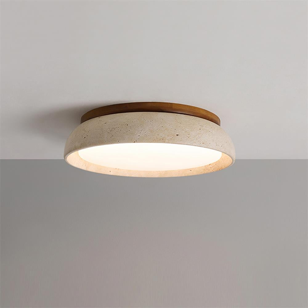 Lampada da soffitto Celeri in travertino