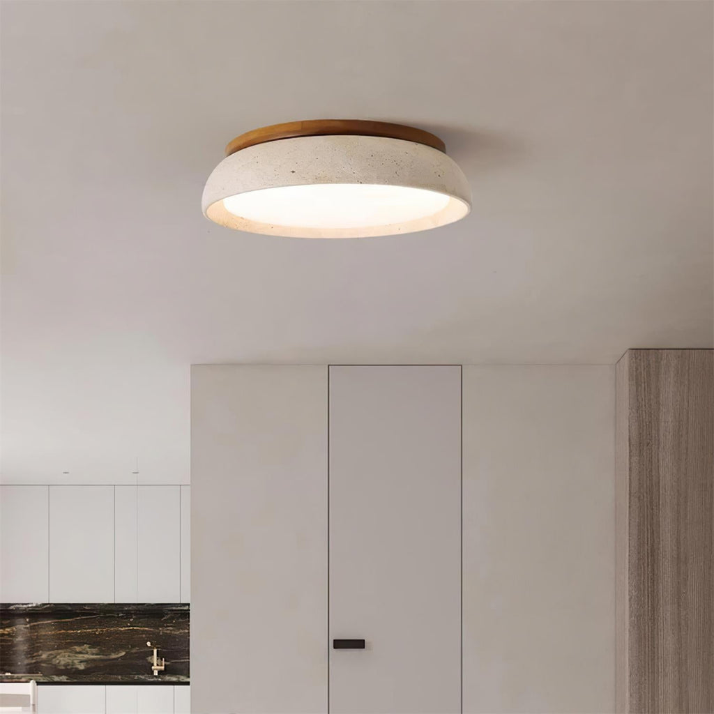 Lampada da soffitto Celeri in travertino