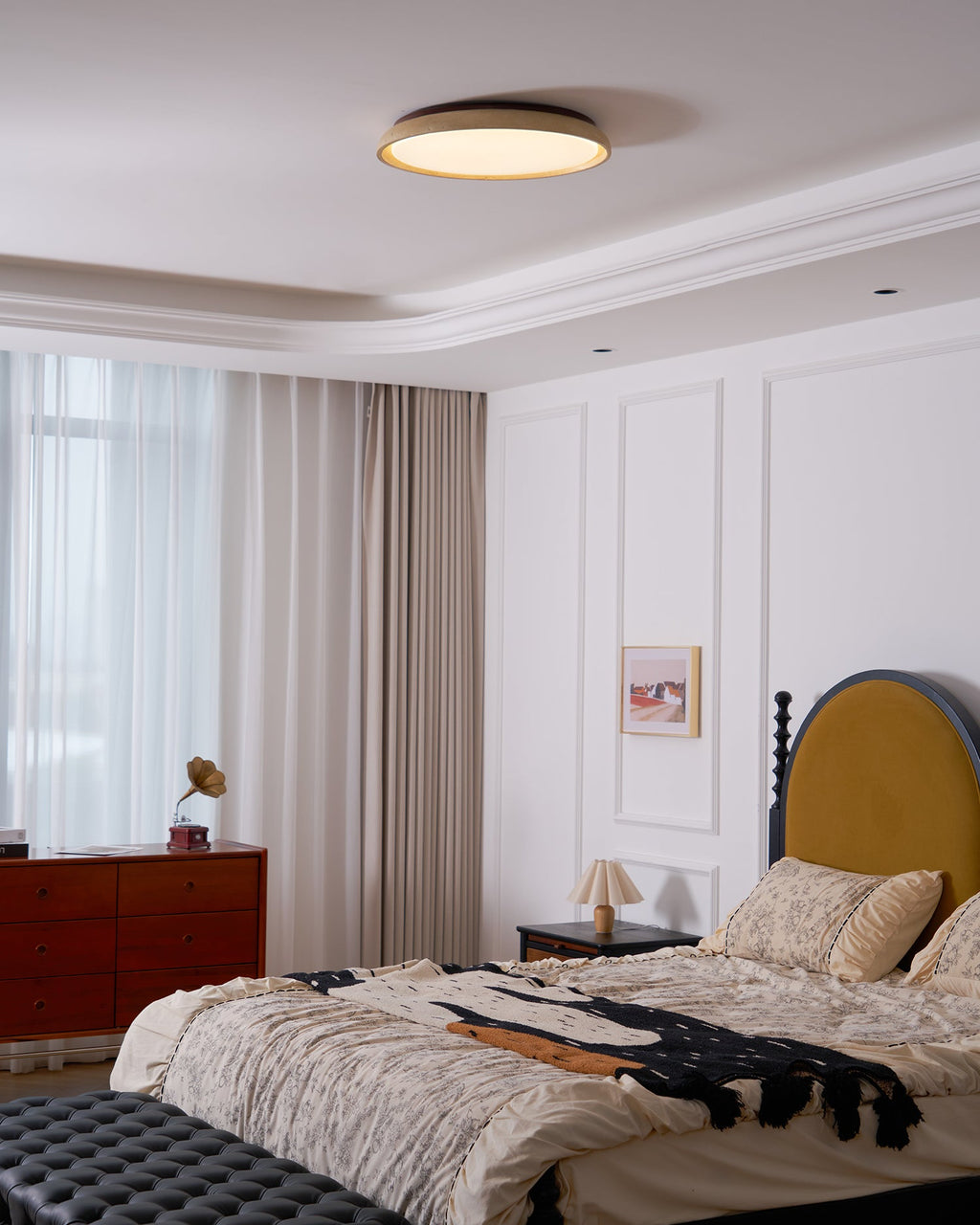 Lampada da soffitto Celeri in travertino