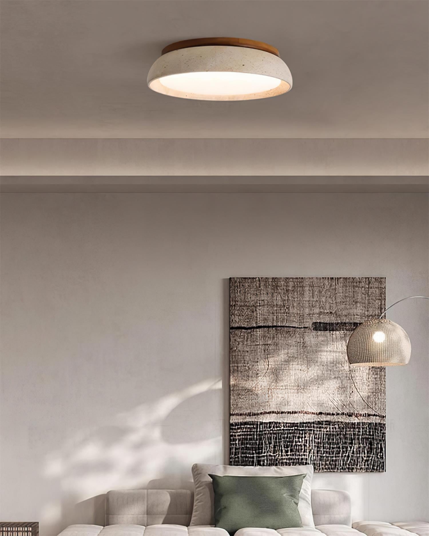 Lampada da soffitto Celeri in travertino