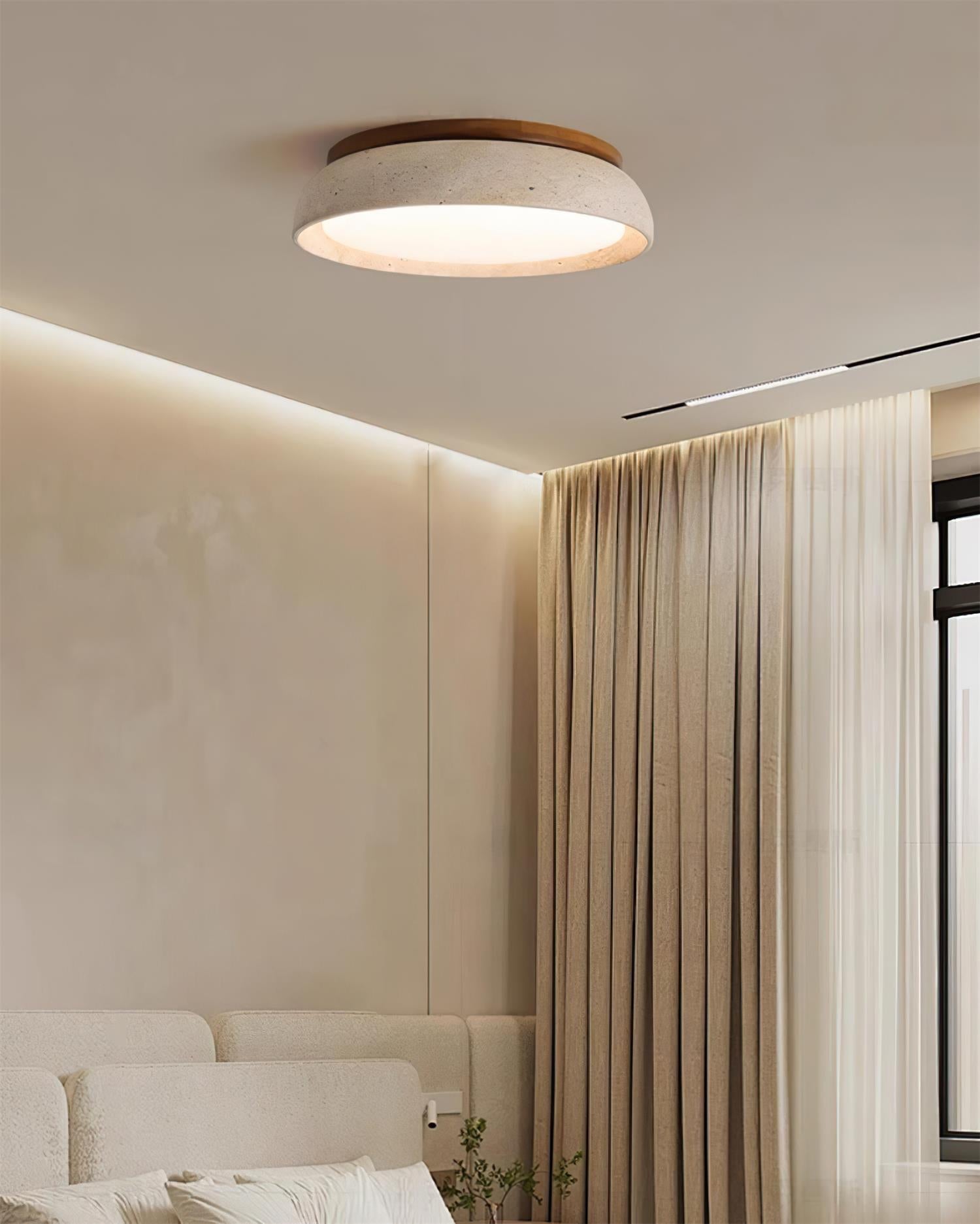Lampada da soffitto Celeri in travertino