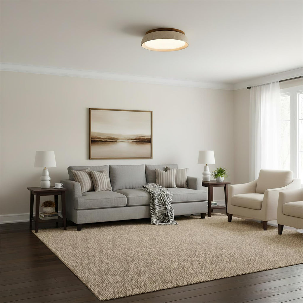 Lampada da soffitto Celeri in travertino
