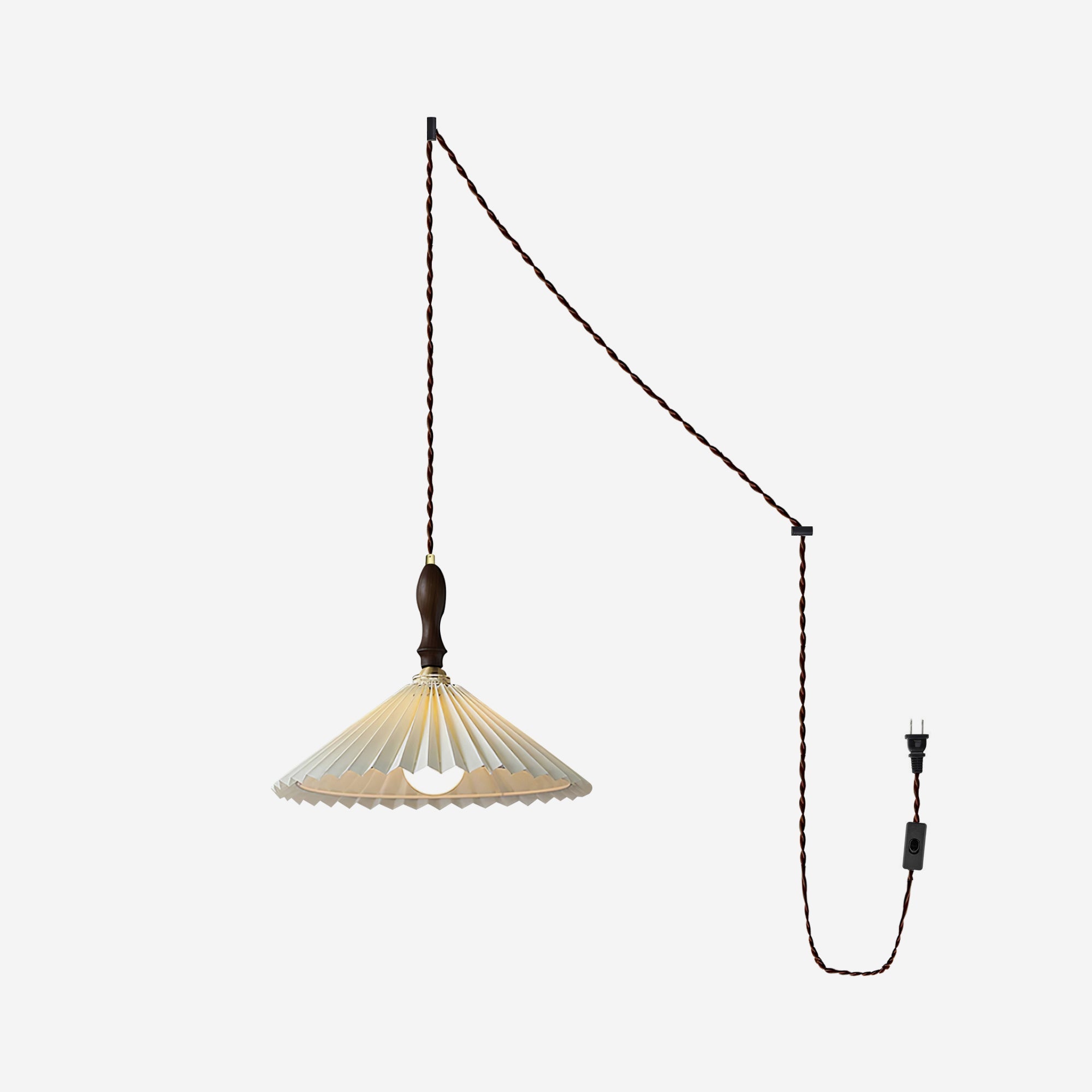 Lampada a sospensione plissettata Lavelale