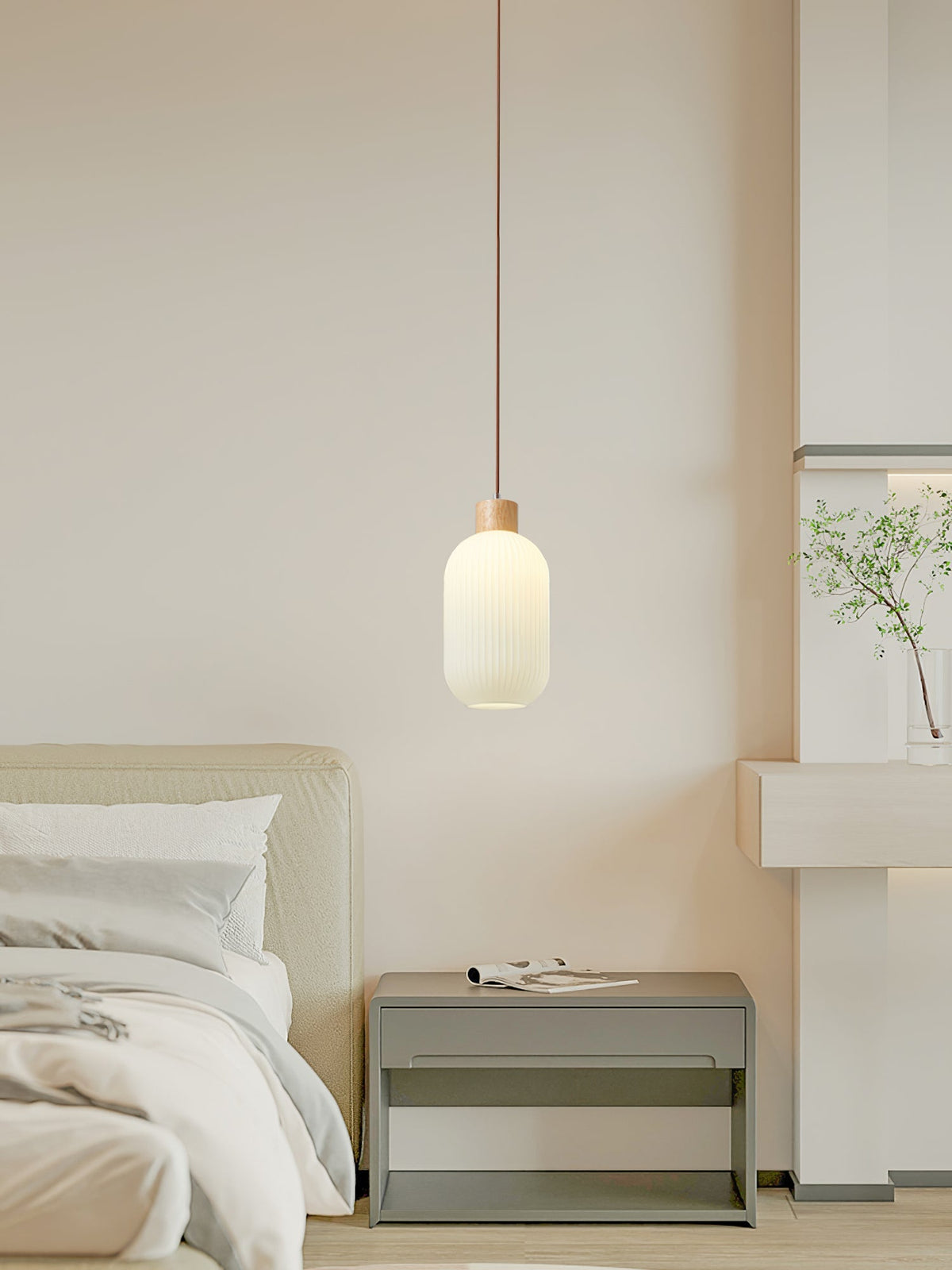 Lampada a sospensione scanalata Emaveno
