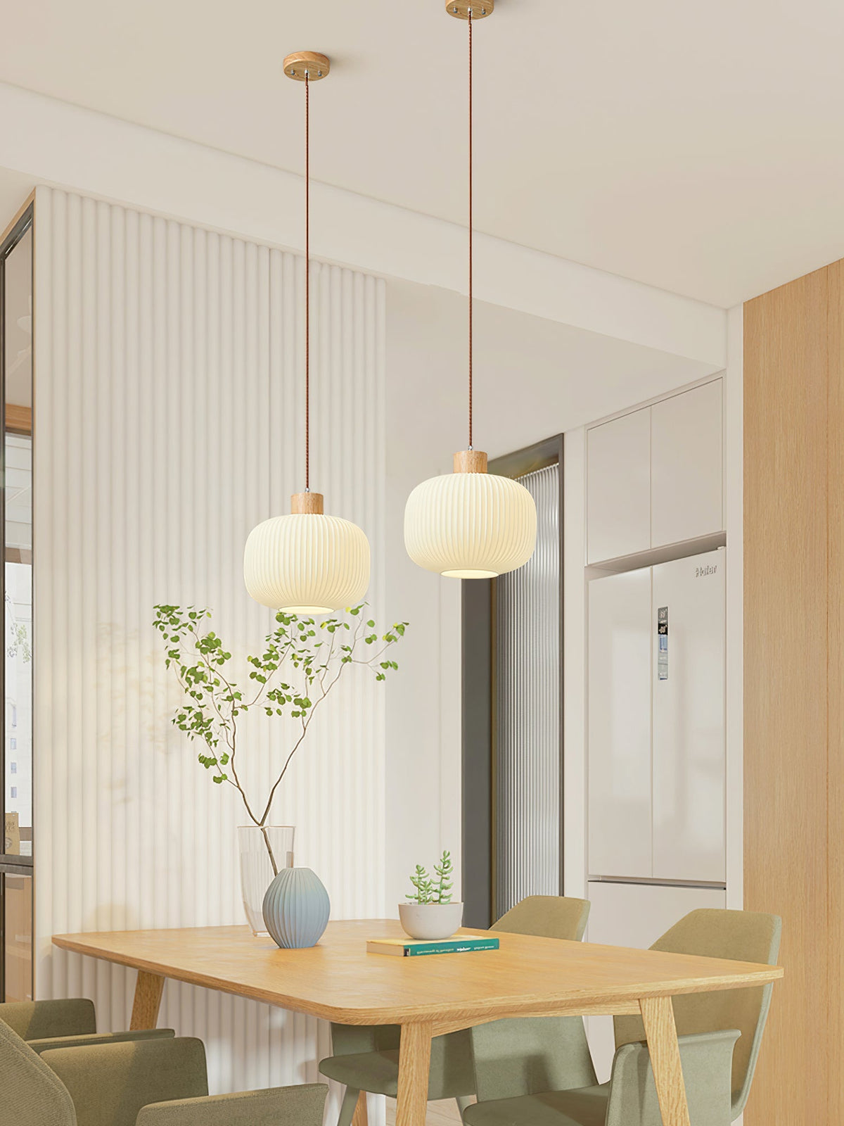 Lampada a sospensione scanalata Emaveno