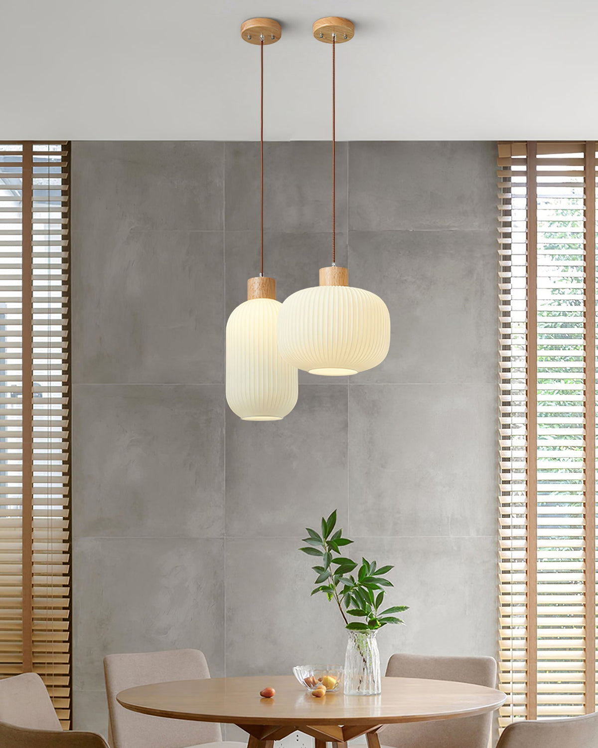 Lampada a sospensione scanalata Emaveno