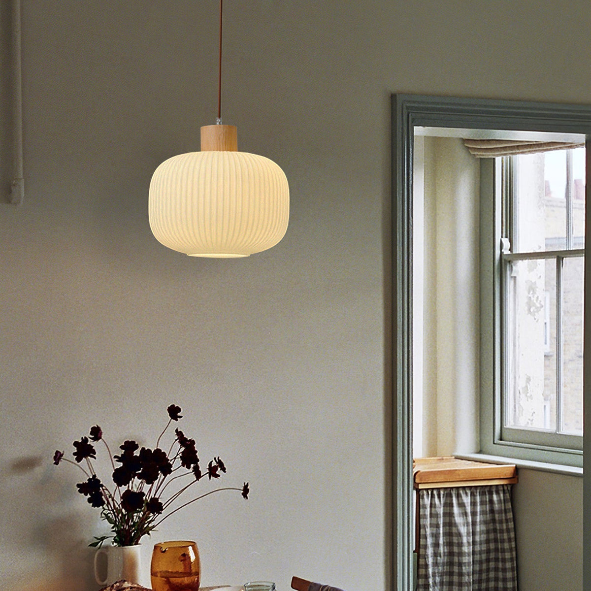 Lampada a sospensione scanalata Emaveno