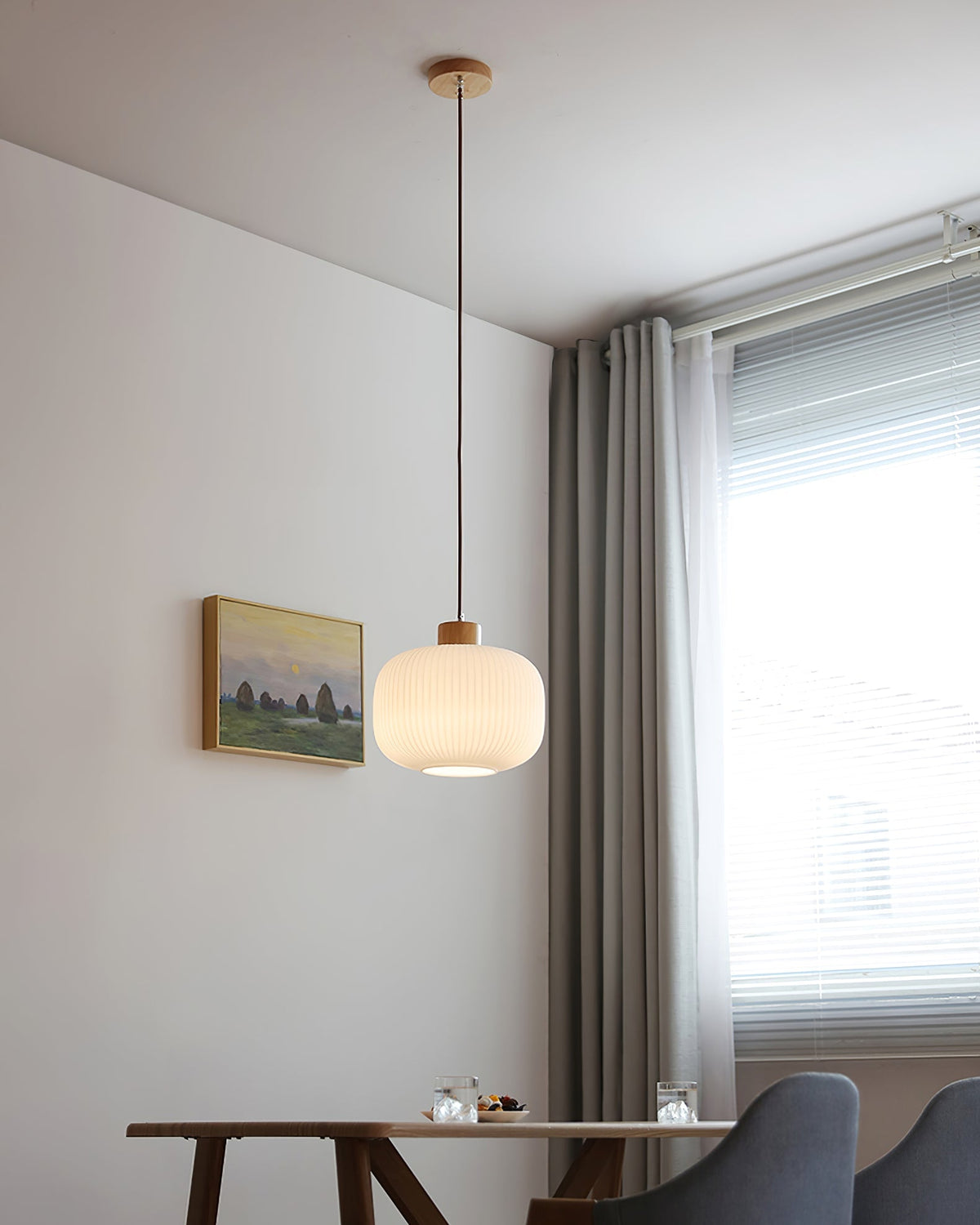 Lampada a sospensione scanalata Emaveno