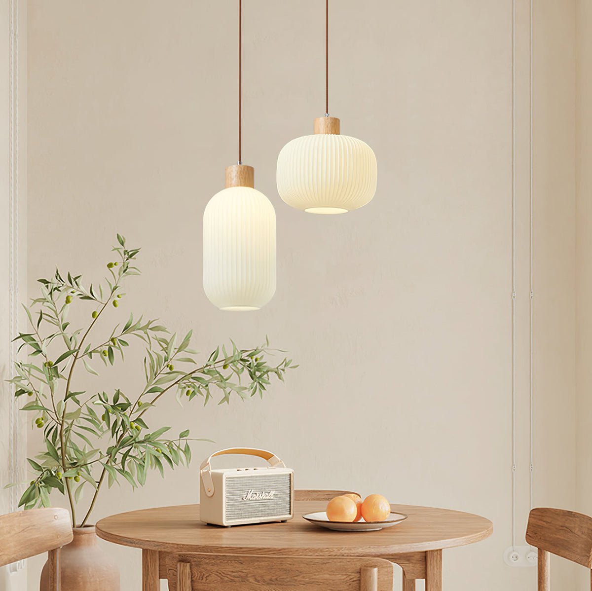 Lampada a sospensione scanalata Emaveno
