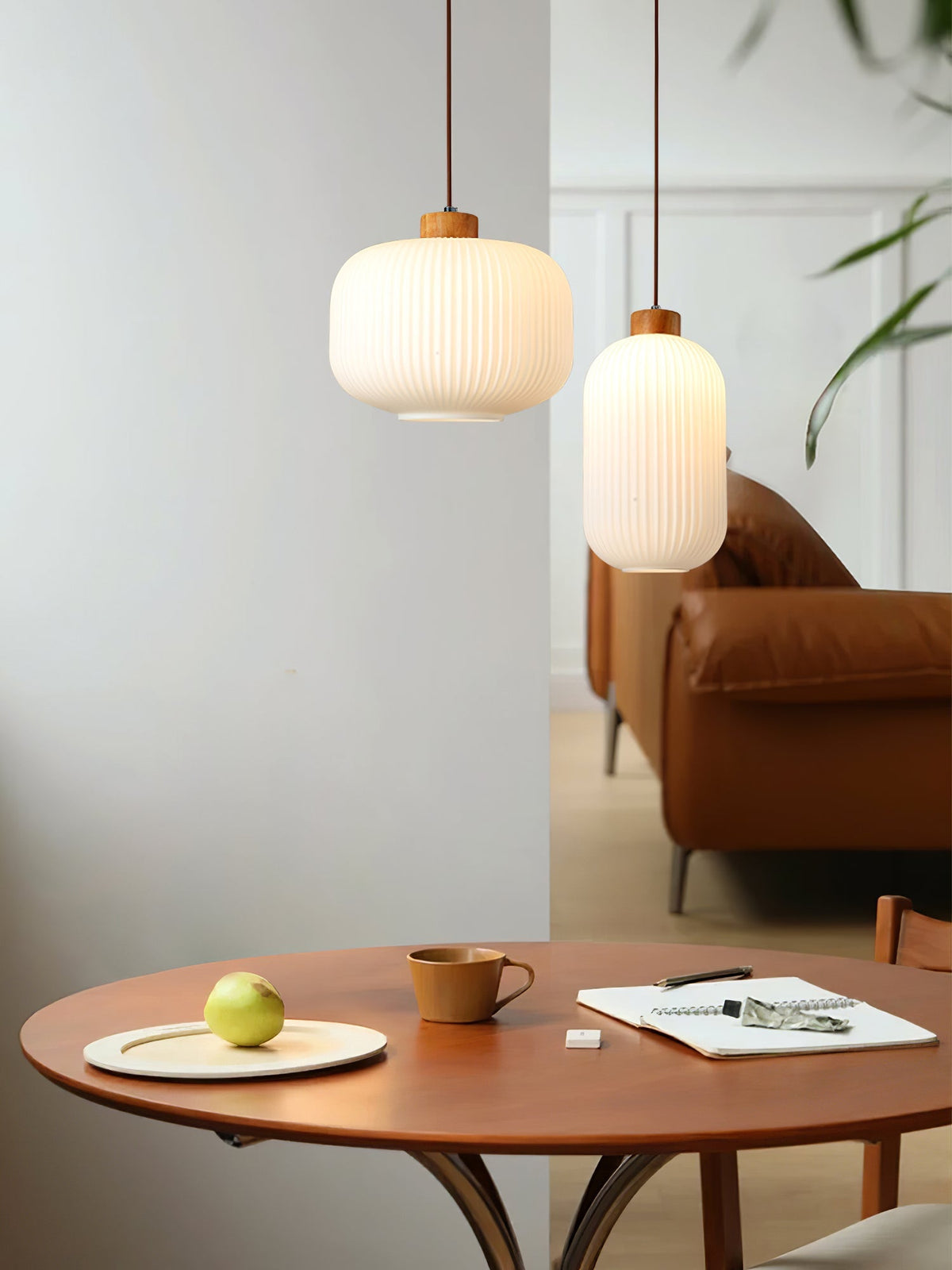 Lampada a sospensione scanalata Emaveno