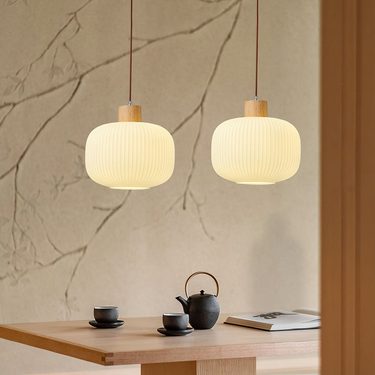 Lampada a sospensione scanalata Emaveno