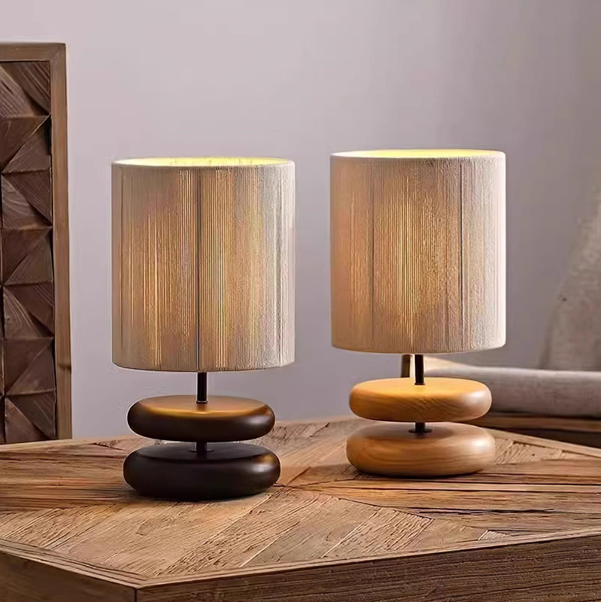 Wooden Modern Bedroom Table Lamp – detail 2