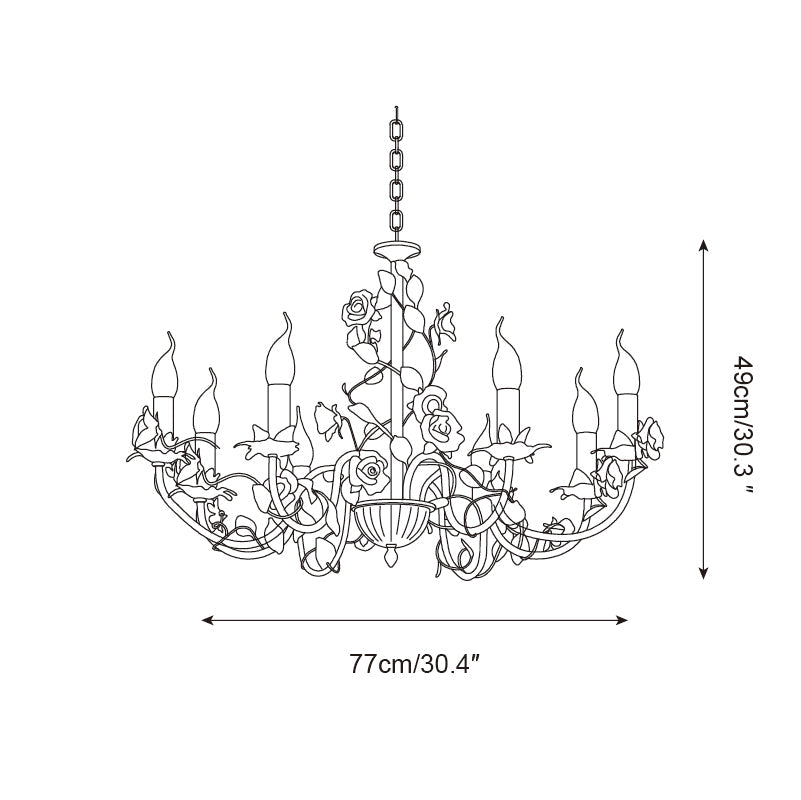 Lampadario floreale Amino