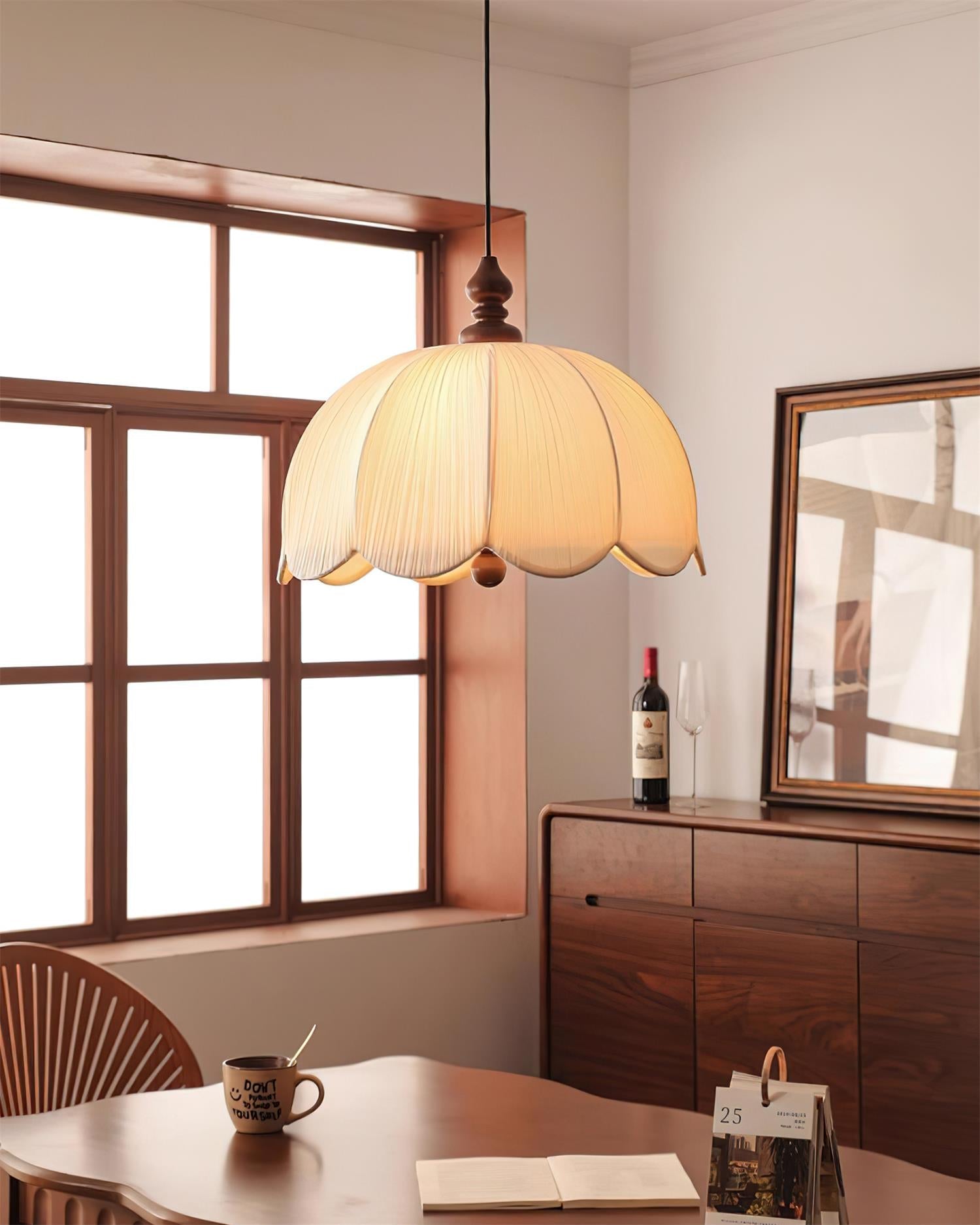 Lampada a sospensione plissettata Morinario