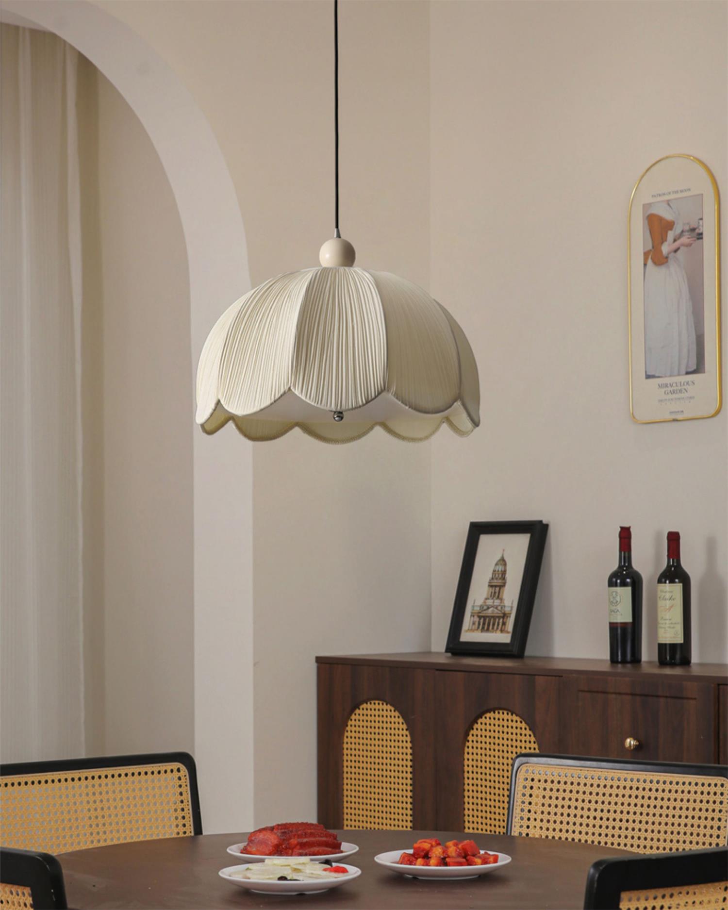 Lampada a sospensione plissettata Morinario