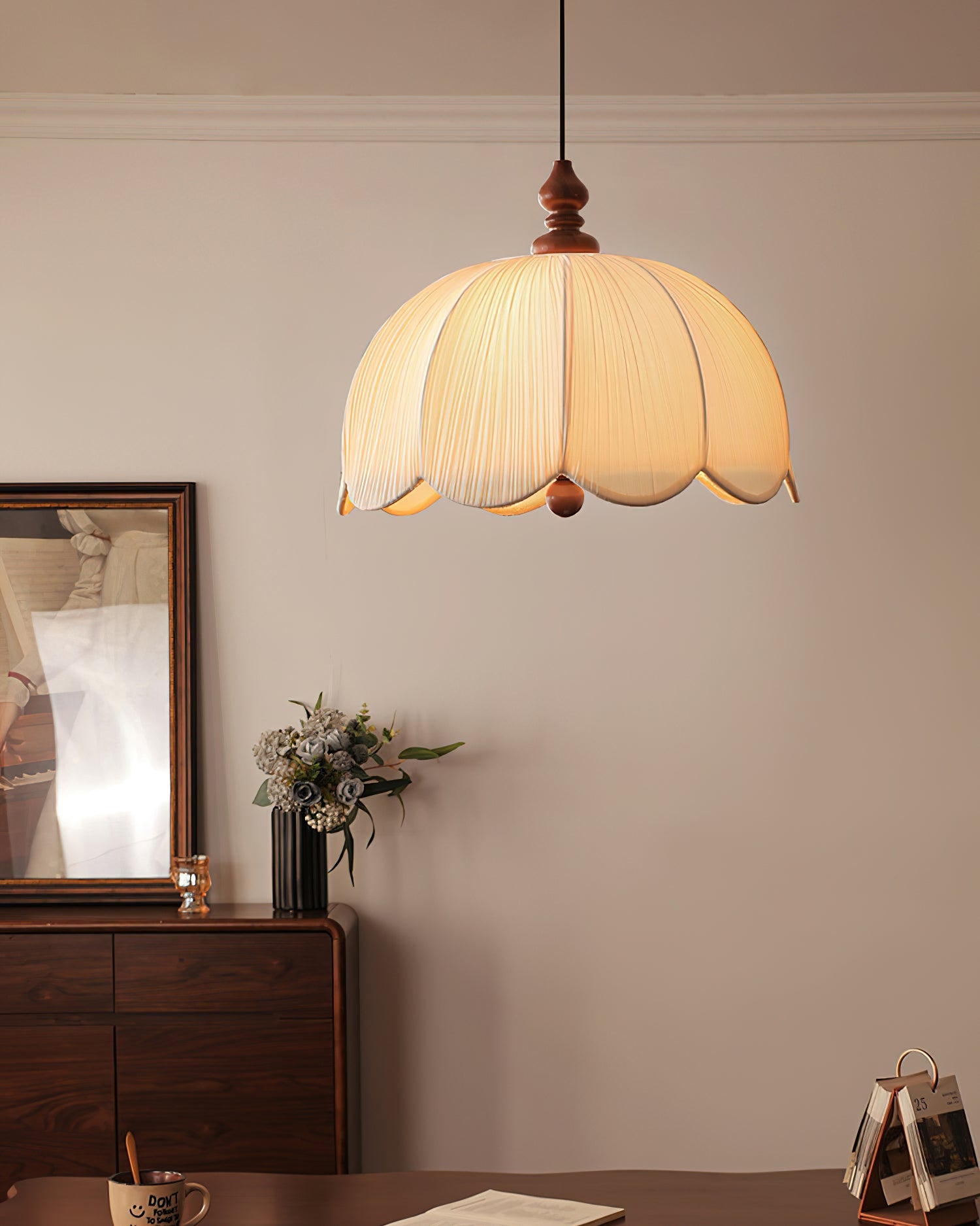 Lampada a sospensione plissettata Morinario