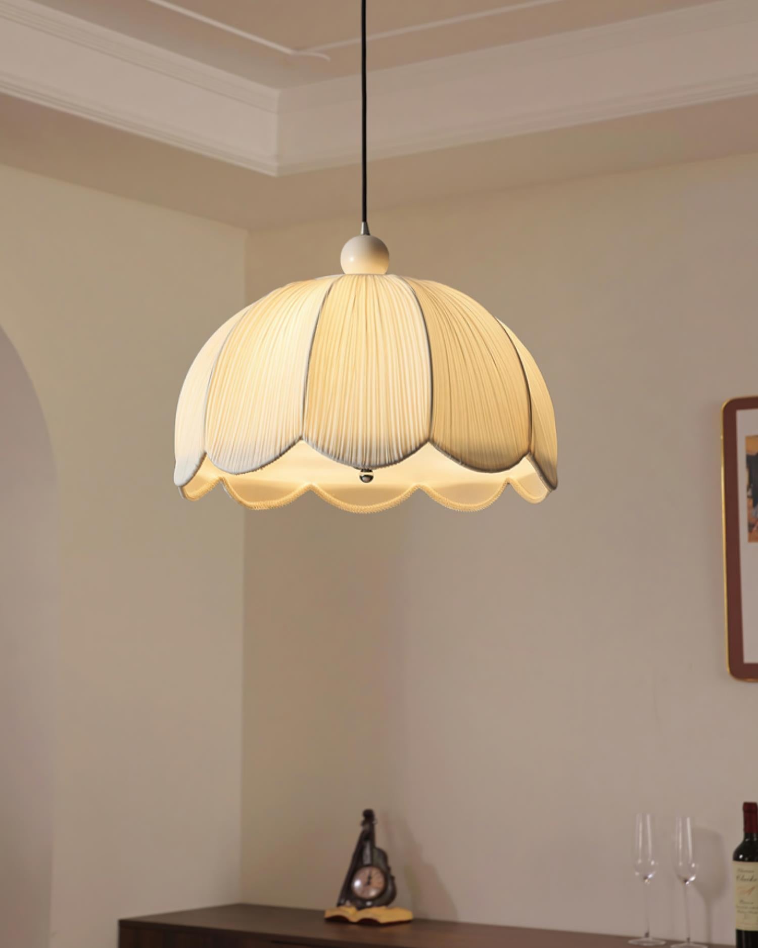 Lampada a sospensione plissettata Morinario
