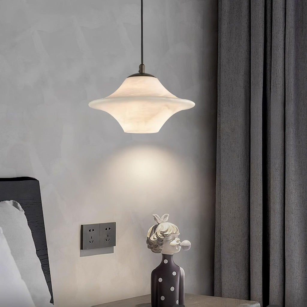 Lampada a sospensione Solere in alabastro