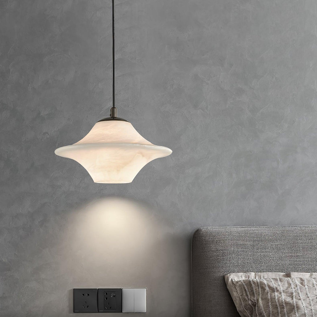 Lampada a sospensione Solere in alabastro