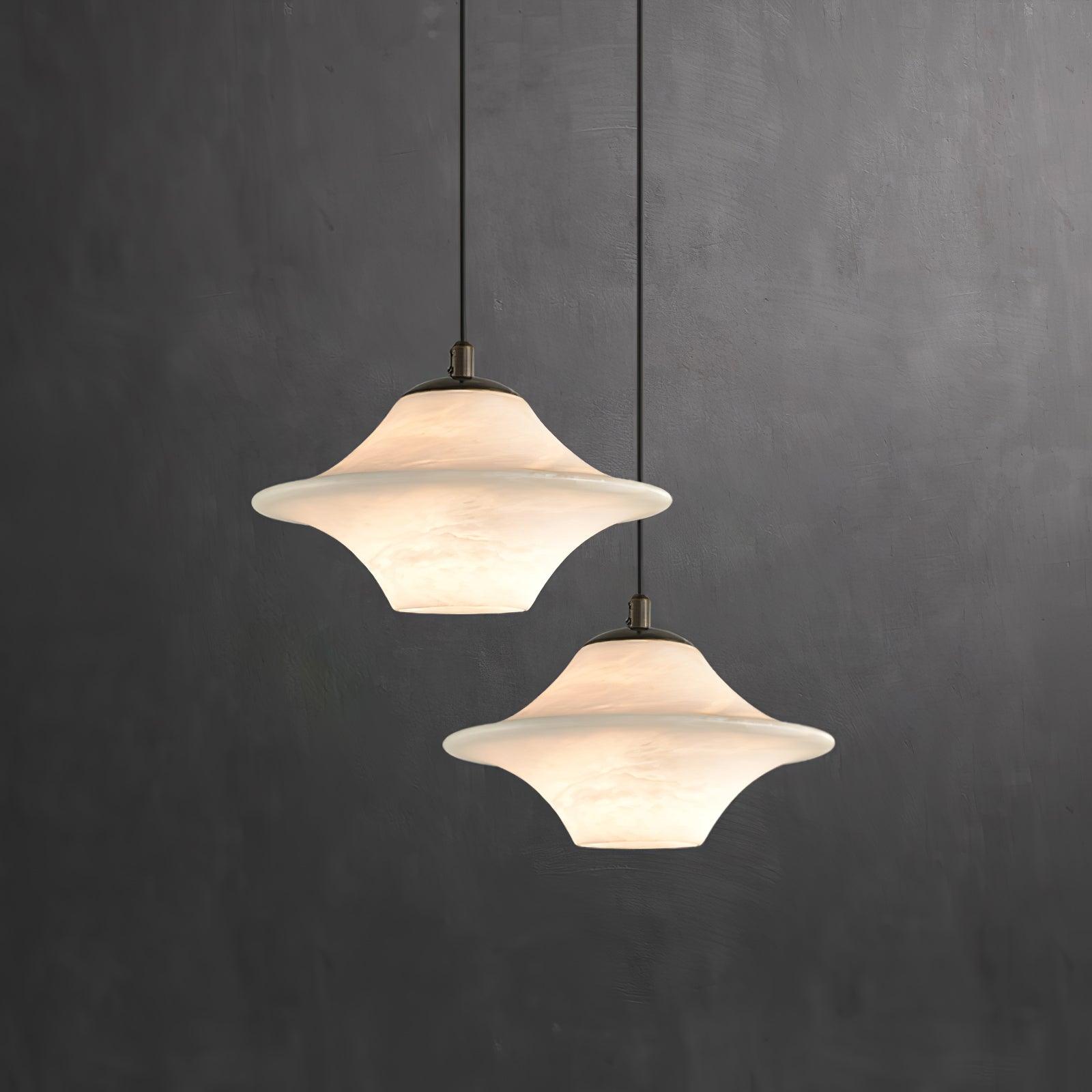Lampada a sospensione Solere in alabastro