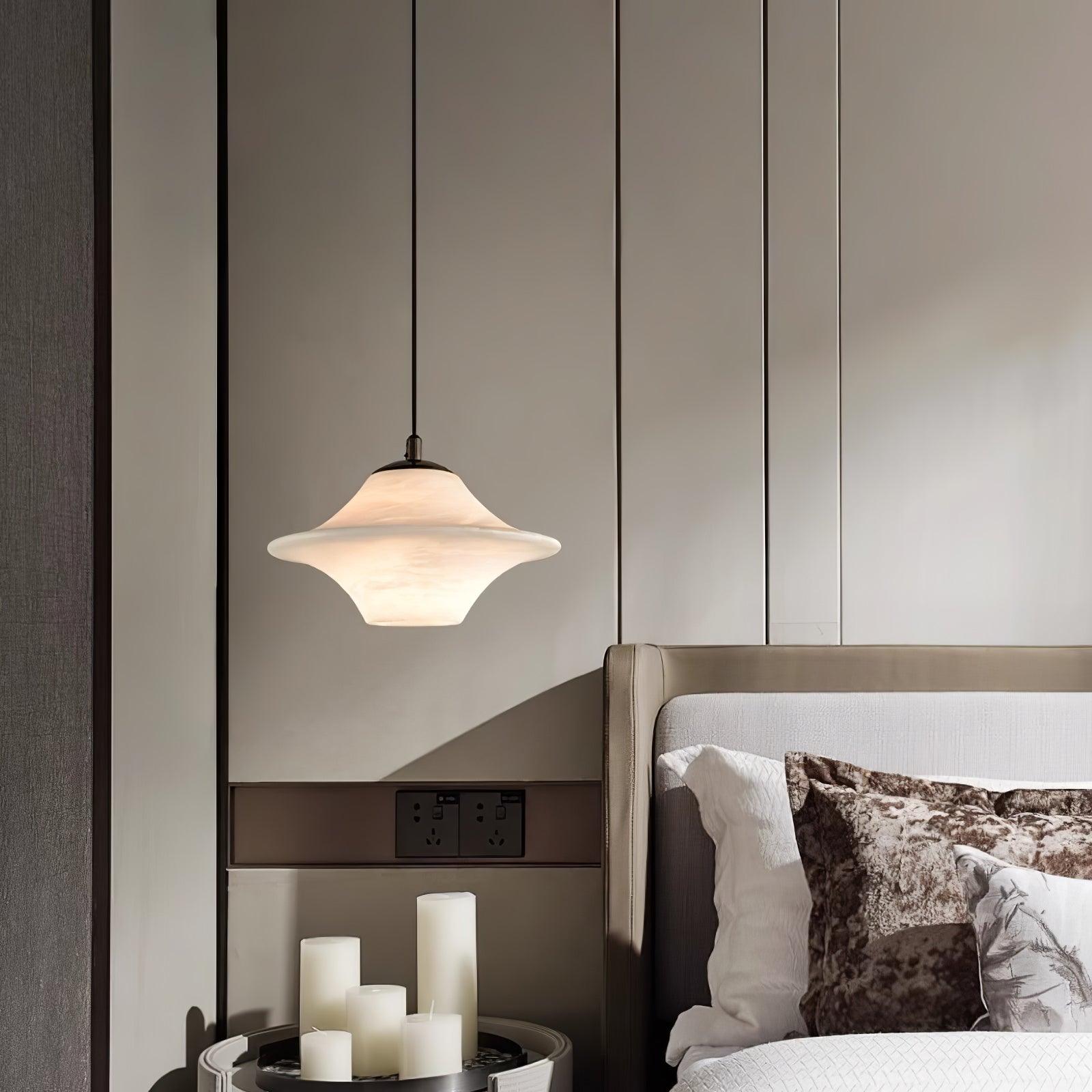 Lampada a sospensione Solere in alabastro