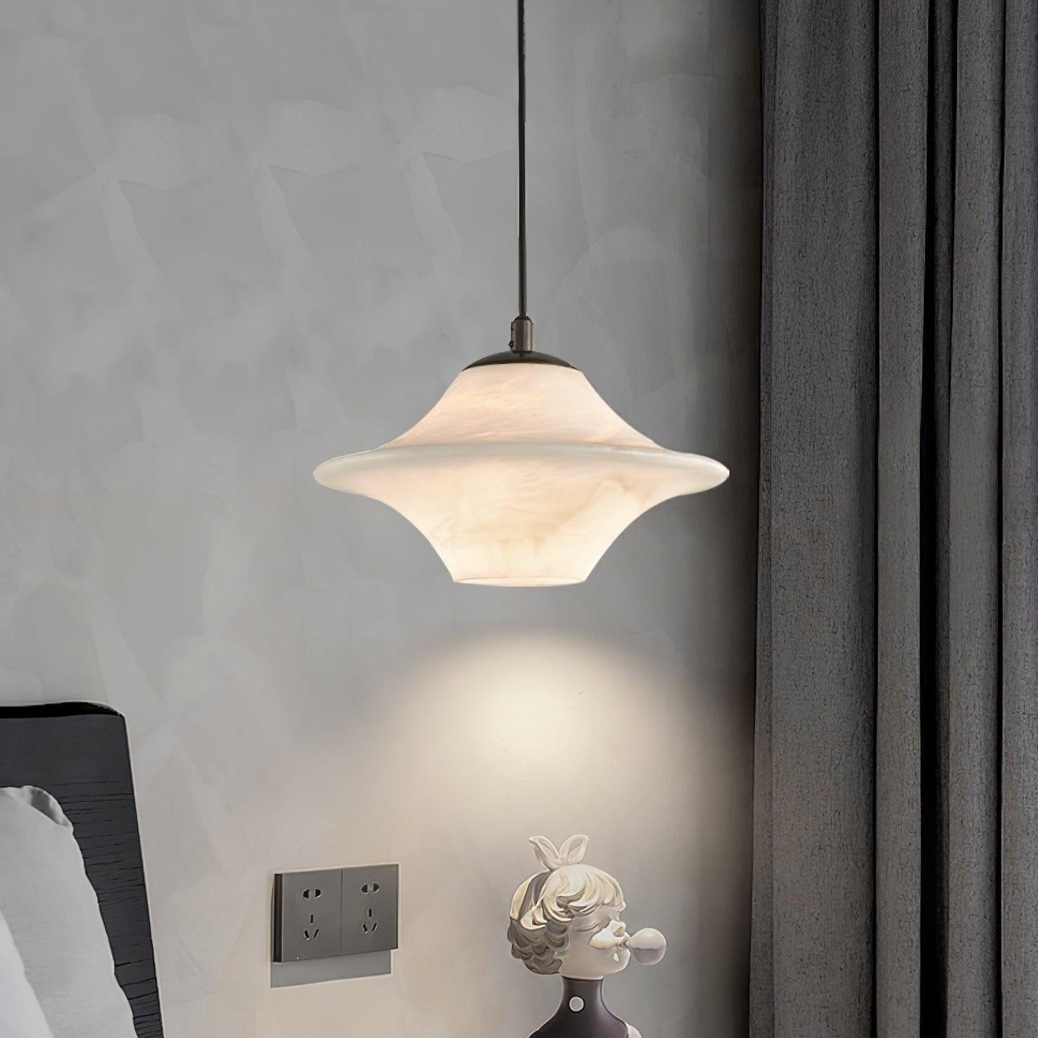 Lampada a sospensione Solere in alabastro