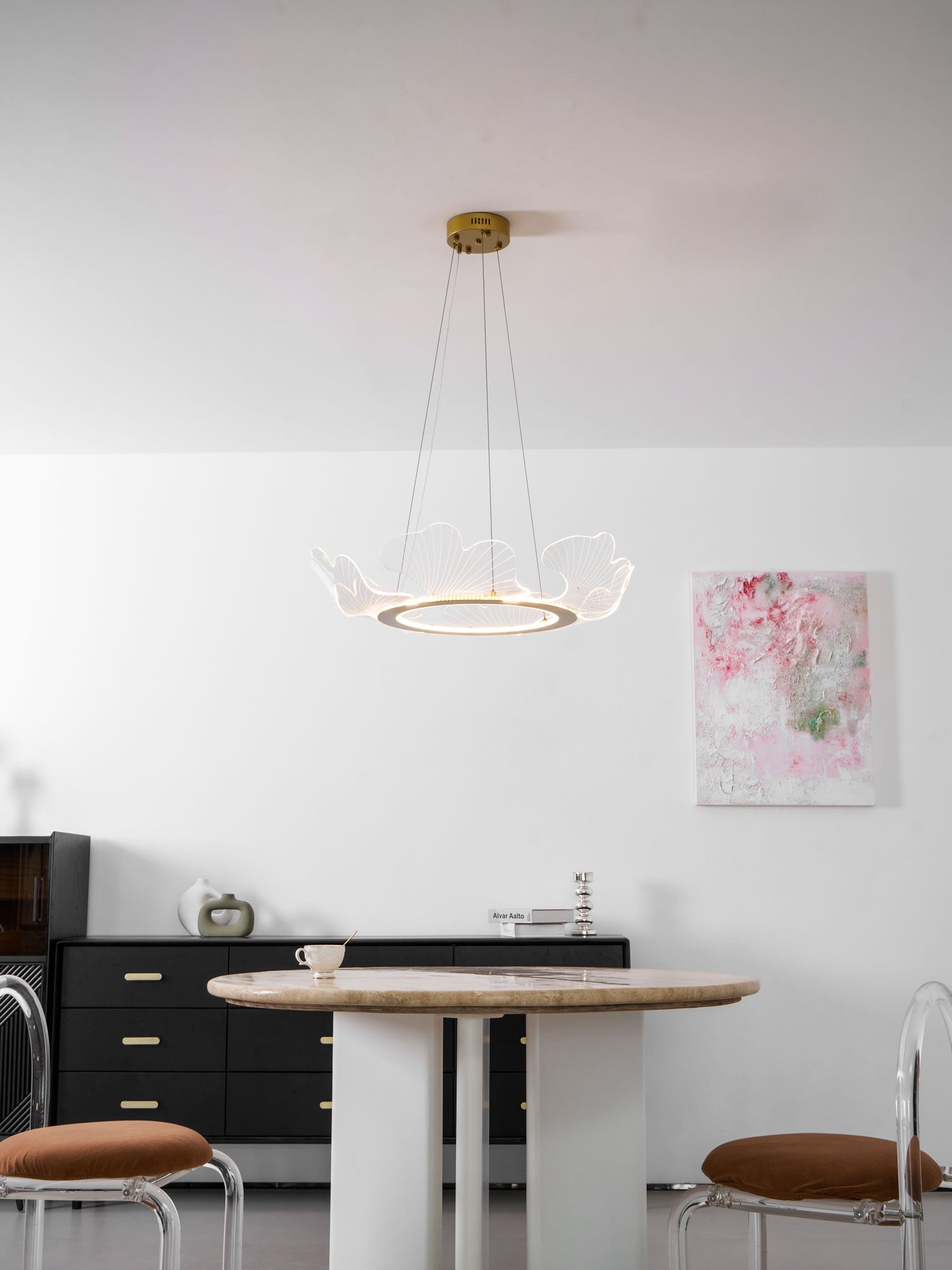 Lampadario a foglia Nelira