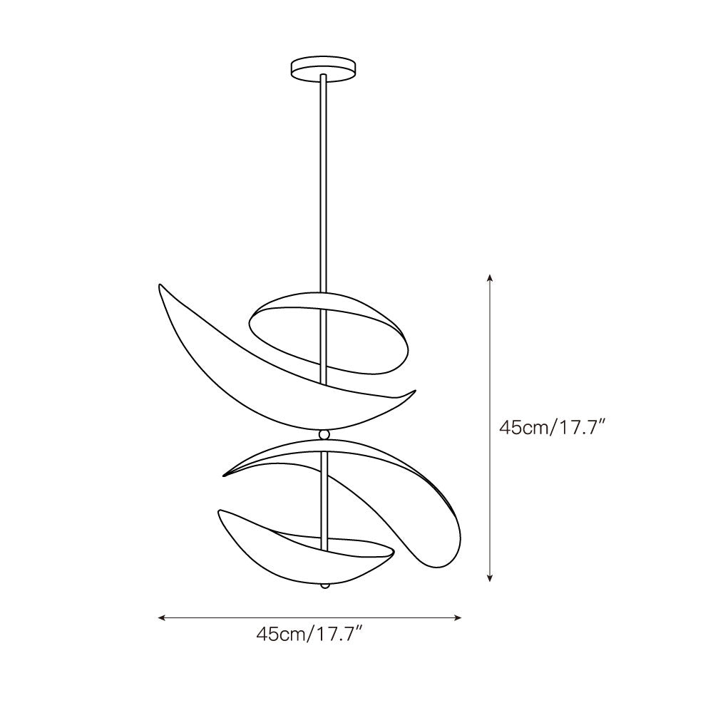 Lampada a sospensione scultorea Envera