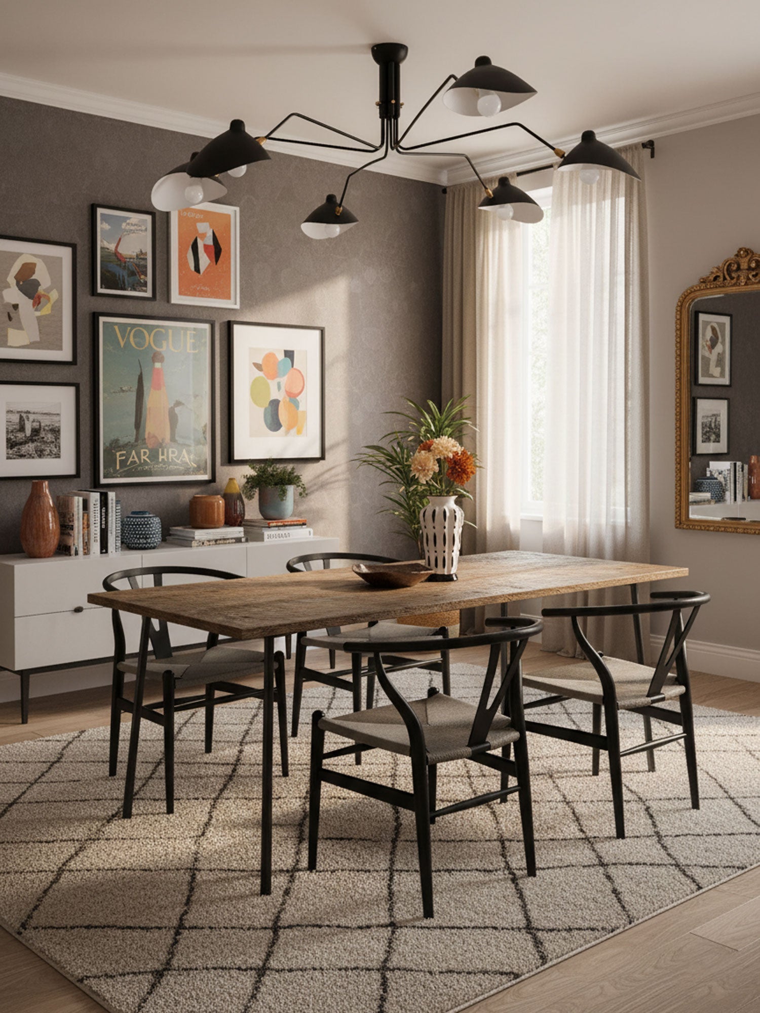 Lampadario a bracci Anlora