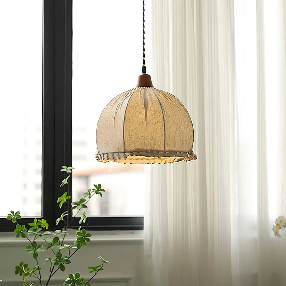 Lampada a sospensione rotonda Silenre