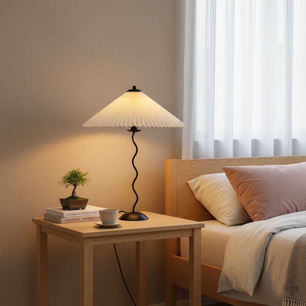 Lampada da tavolo ondulata Venelana