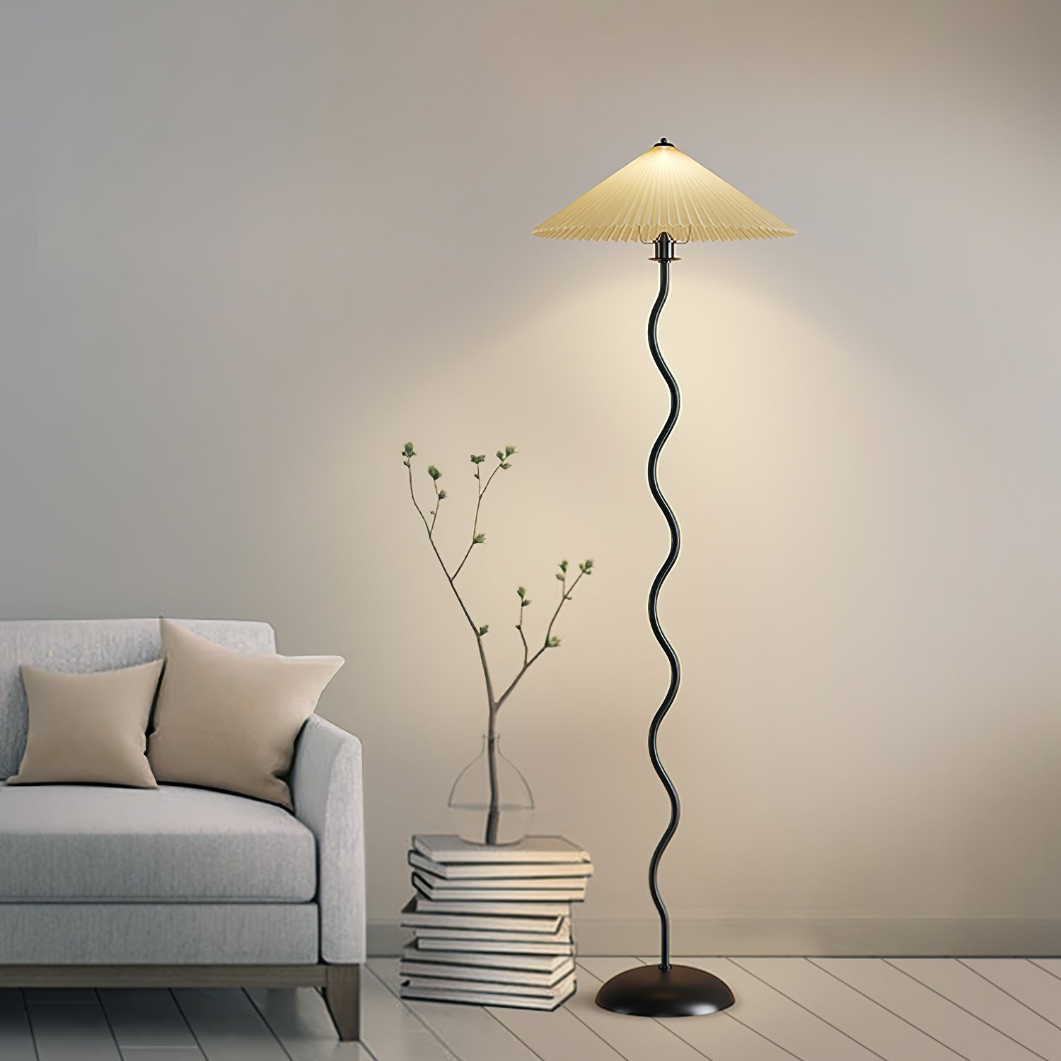 Lampada da terra ondulata Viliala