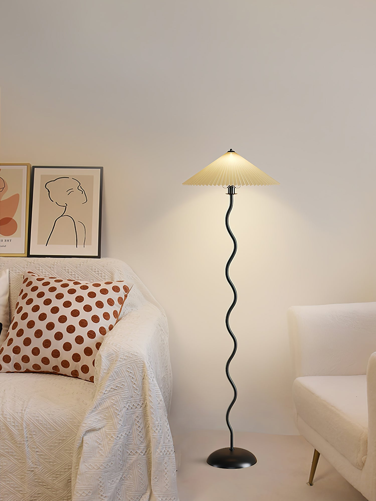 Lampada da terra ondulata Viliala