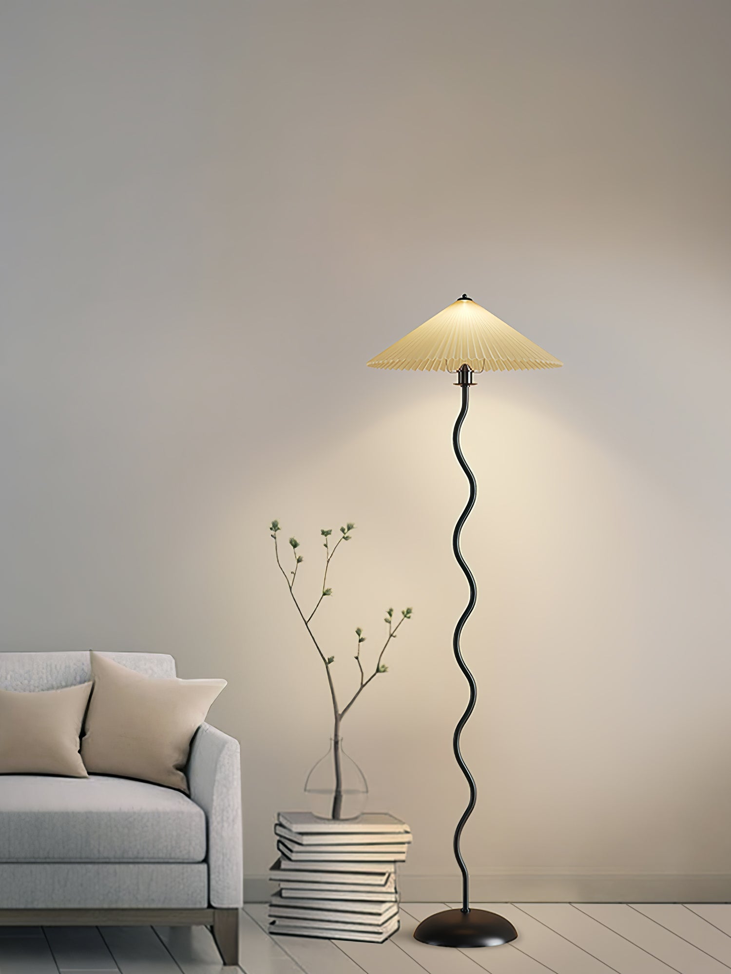 Lampada da terra ondulata Viliala