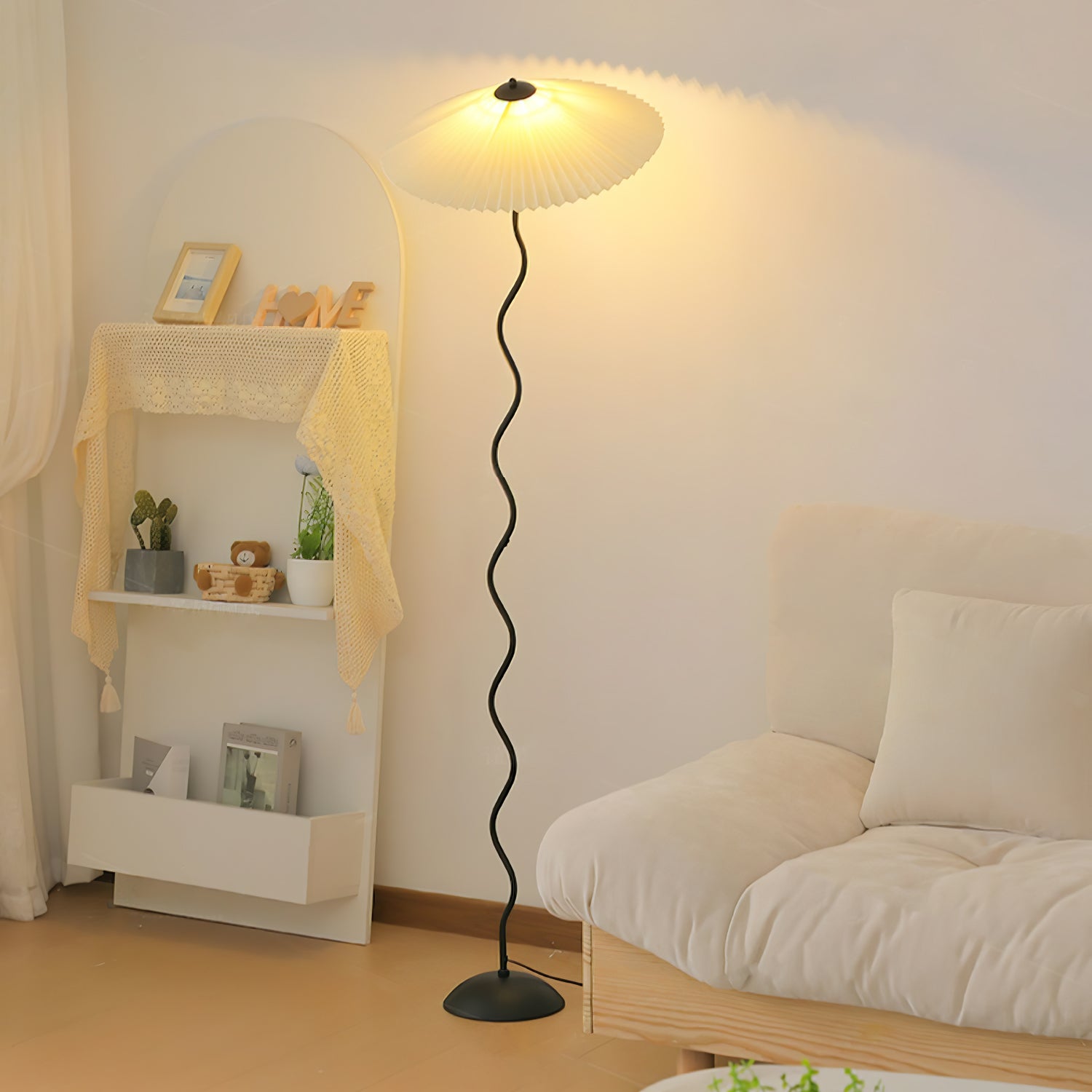 Lampada da terra ondulata Viliala