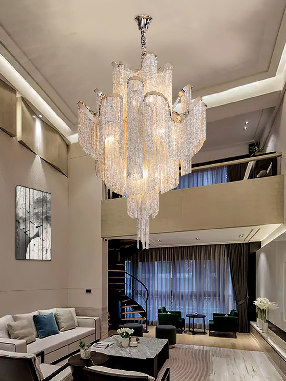 Lampadario a cascata Zalensera