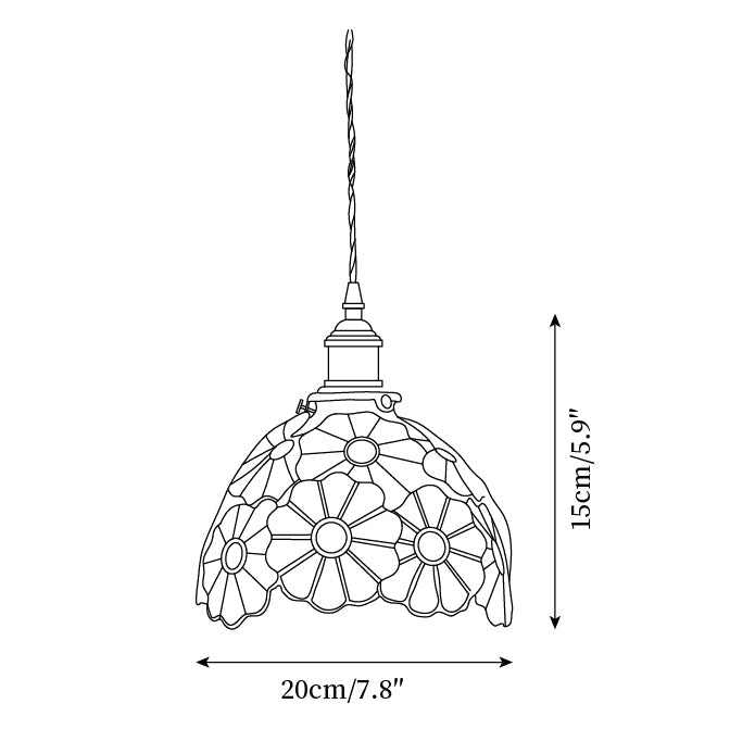 Lampada a sospensione floreale Anarelio