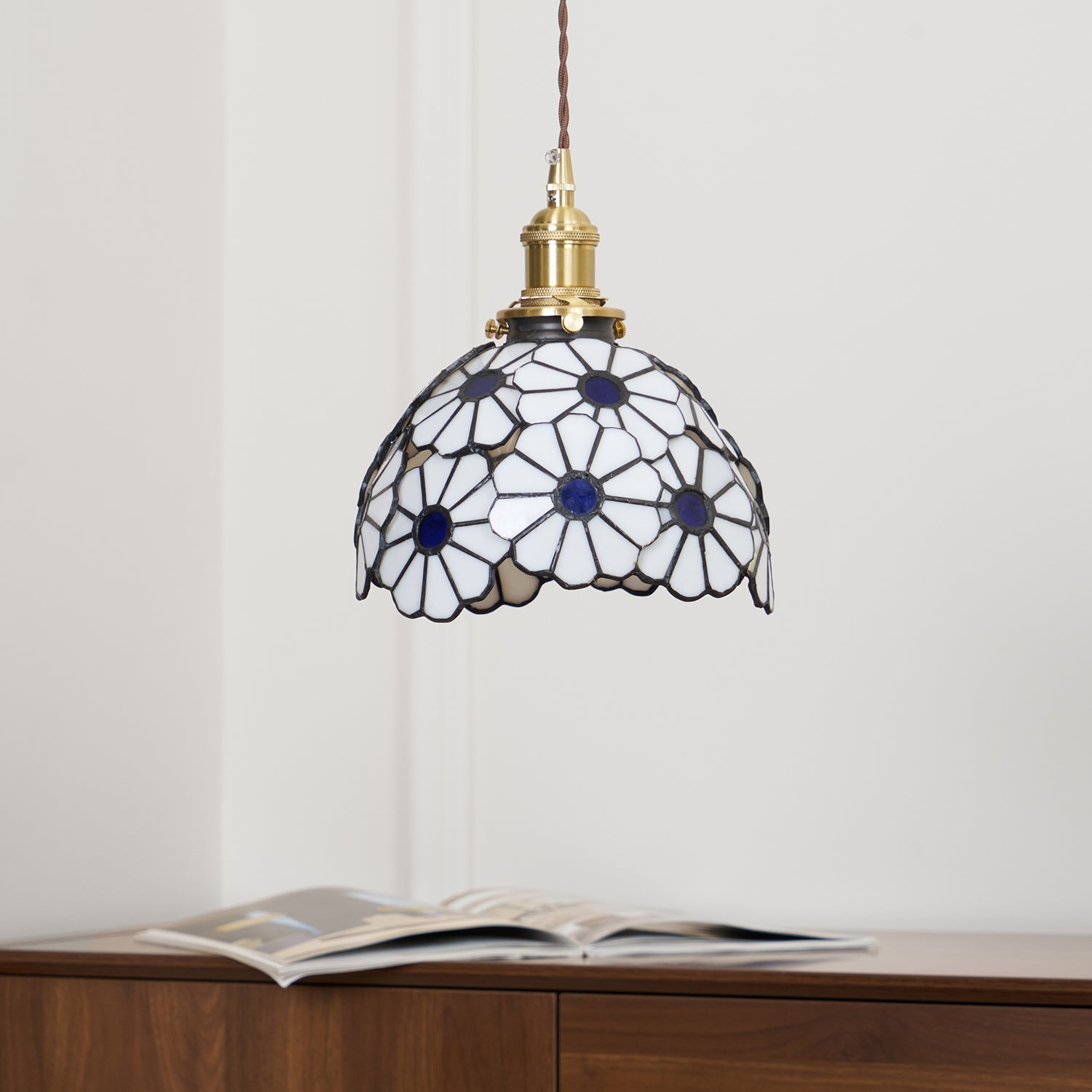 Lampada a sospensione floreale Anarelio
