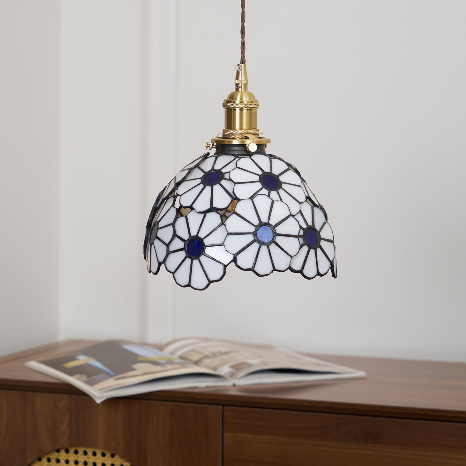 Lampada a sospensione floreale Anarelio
