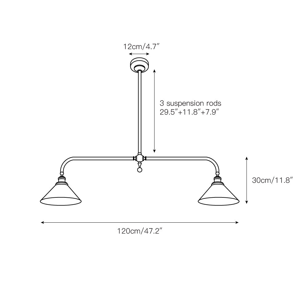 Lampada a sospensione lineare Pervelale