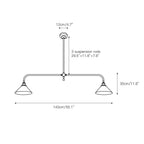 Lampada a sospensione lineare Pervelale