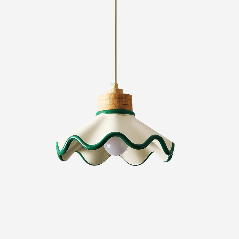 Lampada a sospensione ondulata Galinana