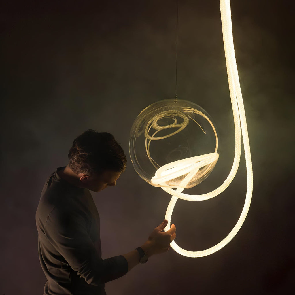 Lampada a sospensione flessibile Nelanoa