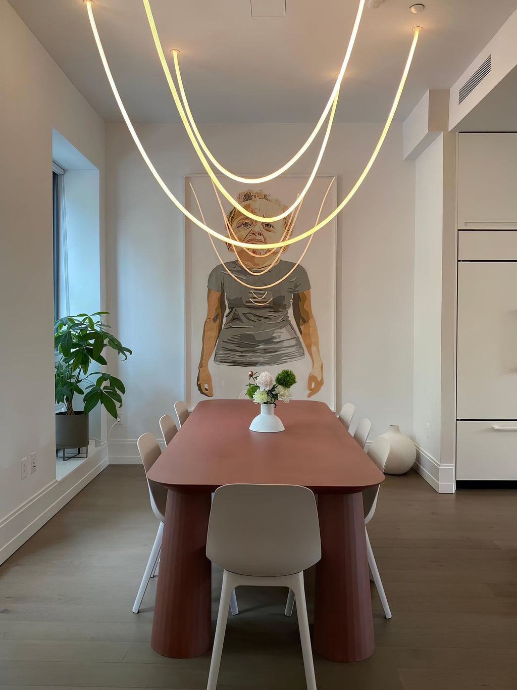 Lampada a sospensione flessibile Nelanoa