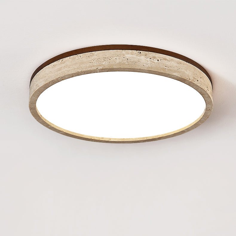 Lampada da soffitto Selmi Rotonda in travertino